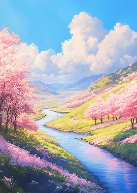 Cherry Blossom Japan Art