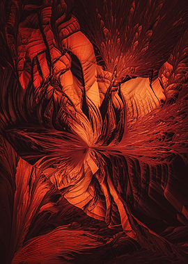 Abstract Red Fractal