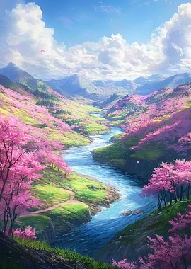 Cherry Blossom Japan Art