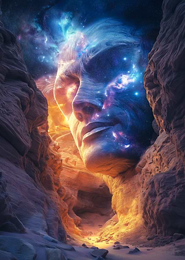 Cosmic Face in Canyon