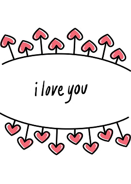 Heart Garland I Love You