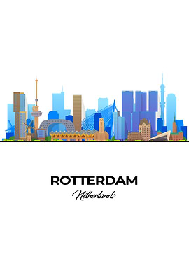 Rotterdam Skyline Illustration