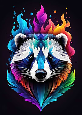 Rainbow Raccoon
