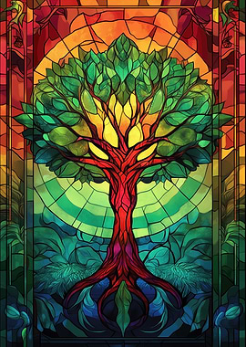 Stained Glass Tree
