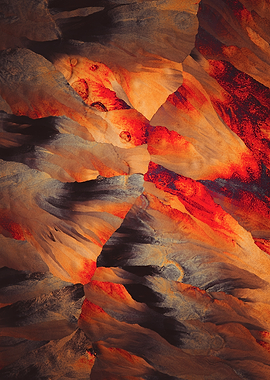 Abstract Mountainous Crystal Landscape