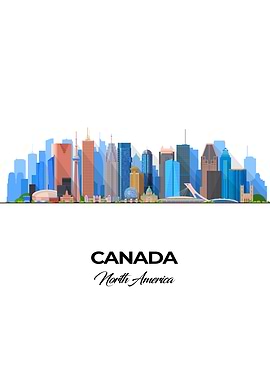 Canada Skyline Illustration