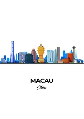 Macau Skyline Illustration
