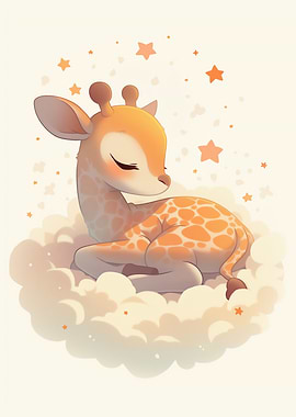 Sleeping Baby Giraffe