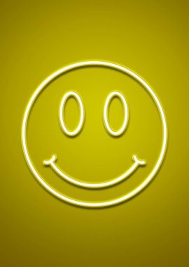 Neon Smiley Face