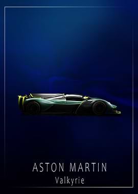 Aston Martin Valkyrie Race Car Poster