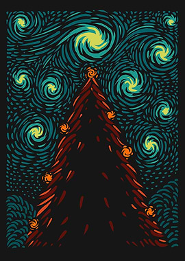 Starry Night Christmas Tree