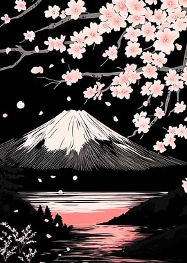 Mount Fuji &amp; Cherry Blossoms