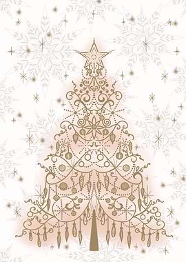 Ornate Gold Christmas Tree