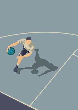 Basketball Player Dribbling
