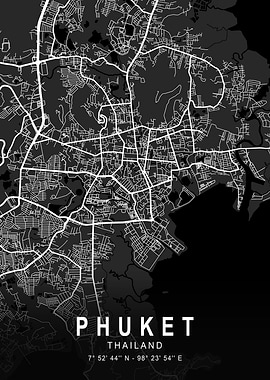 Phuket Dark City Map