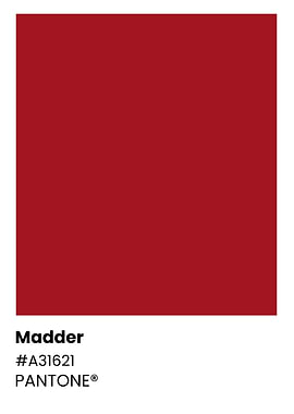 Pantone Color Chart - Madder