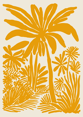 Golden Palm Trees