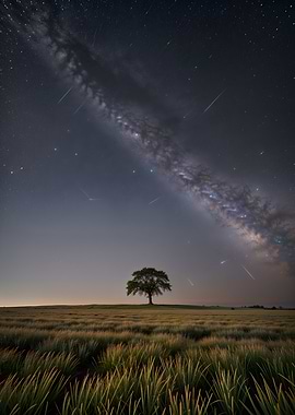 Starry Night Over Fields