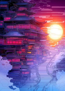 Japanese Ethereal Sunset