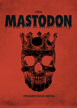 Mastodon 2000 Skull Poster