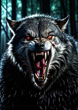 Werewolf with Red Eyes