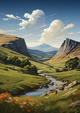 Mountain Valley Landscape