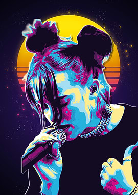 Billie Eilish Retro Pop Art