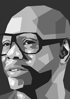 Man in Glasses, Low Poly