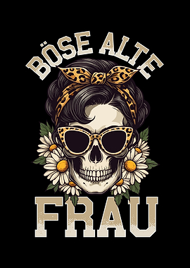 Böse Alte Frau Skull