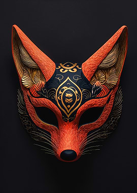 Fox Mask with Intricate Design