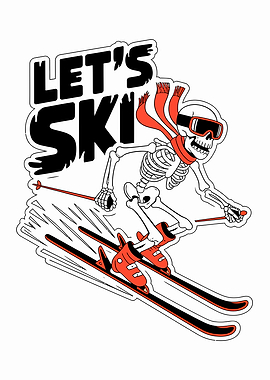 Skeleton Skiing Let's Skii