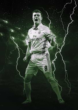 Soccer Player with Lightning