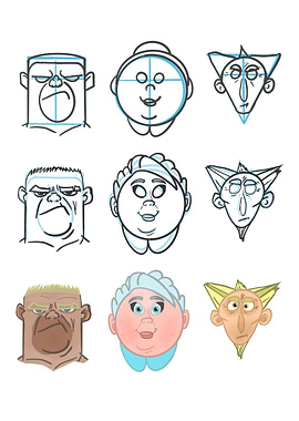 Cartoon Face Drawing Guide