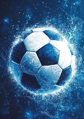Soccer Ball in Blue