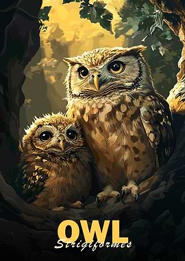 Owl Family Portrait
