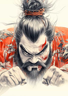 Samurai Warrior Portrait