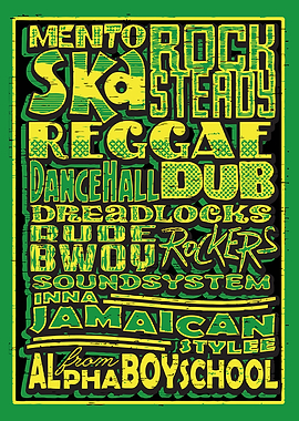Jamaican Reggae Music Poster