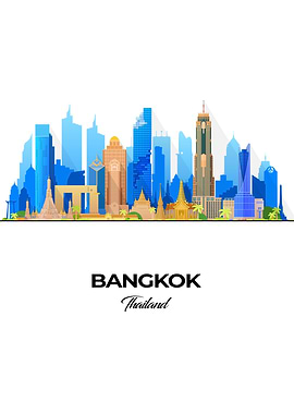 Bangkok Skyline Illustration