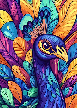 Peacock Feathers Art