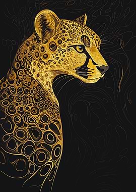 Golden Cheetah Art Print