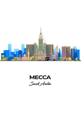 Mecca Skyline Illustration