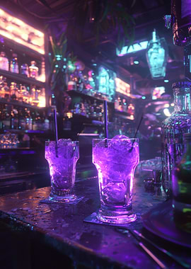 Neon Bar Drinks