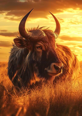 Gnu at Sunset