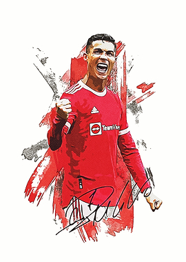 Cristiano Ronaldo Watercolor Art