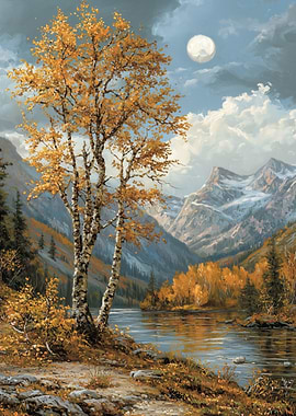 Autumn Mountain Lake