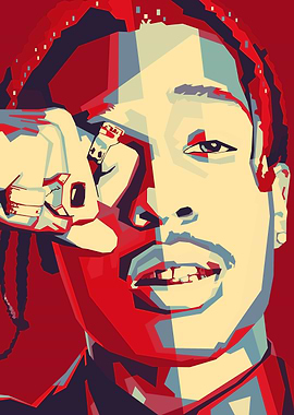 ASAP Rocky Pop Art Portrait