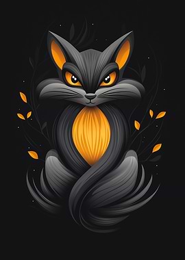 Black Squirrel Illustration