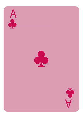 Ace of Clubs Pink Card