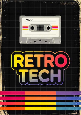 Retro Tech Cassette Tape