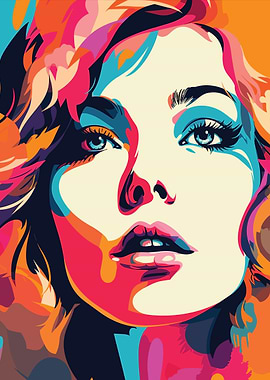 Pop Art Woman Portrait